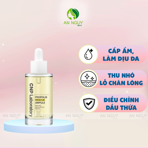 Tinh Chất Keo Ong CNP Laboratory Propolis Rescue Ampule Giảm Dầu, Thu Nhỏ Lỗ Chân Lông 50ml