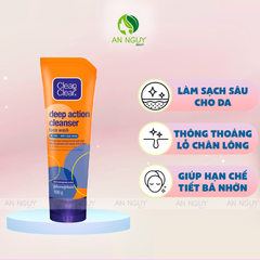 Sữa Rửa Mặt Clean & Clear Deep Action Cleanser Face Wash Sạch Sâu, Chống Nhờn 100g