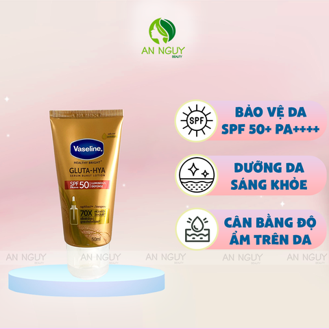 Sữa Dưỡng Thể Chống Nắng Vaseline Healthy Bright Gluta-Hyal 70X Serum Burst Lotion