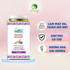 Phấn Lạnh Khử Mùi Snake Brand French Lavender Pricky Heat Cooling Powder Hương Hoa Oải Hương 140g