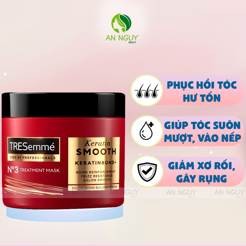 Kem Ủ Tóc TRESemmé Keratin Smooth Keratin Smooth Treatment Mask Vào Nếp Suôn Mượt 180ml