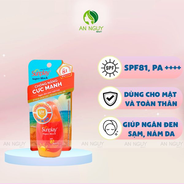 Sữa Chống Nắng Sunplay Super Block UV SPF81 PA++++ Bảo Vệ Da Vượt Trội