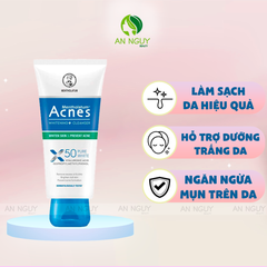 Kem Rửa Mặt Acnes Whitening + Cleanser Dưỡng Trắng, Ngăn Mụn 100g