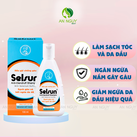 Dầu Gội Selsun Anti-Dandruff Shampoo Chống Gàu Ngứa, Nấm Da Đầu