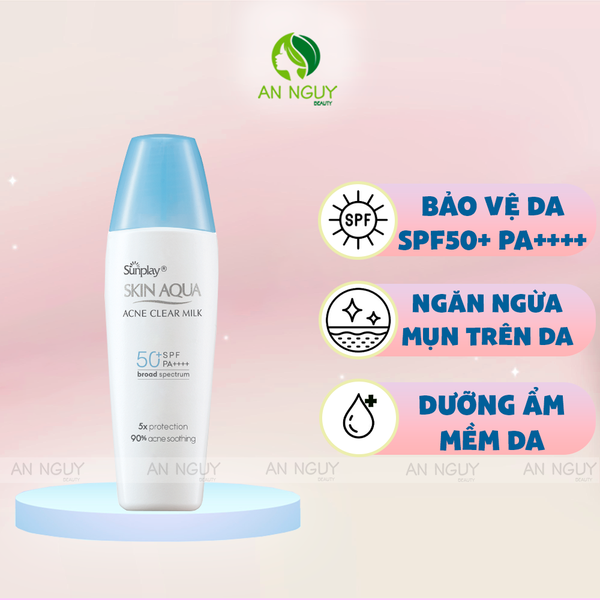 Sữa Chống Nắng Sunplay Skin Aqua Acne Clear Milk Dưỡng Da, Ngừa Mụn 25gr
