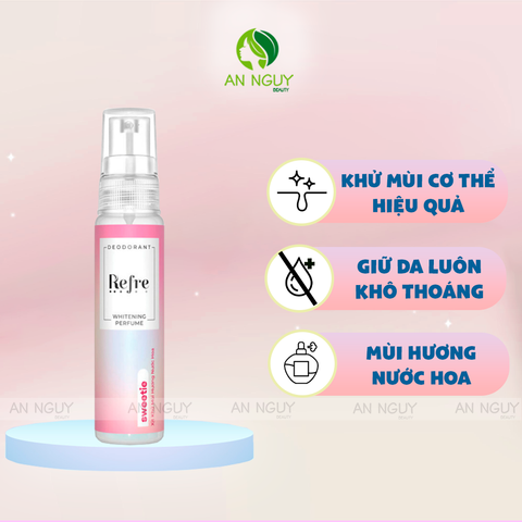Xịt Khử Mùi Refre Deodorant Whitening Perfume Mist Hương Nước Hoa 30ml