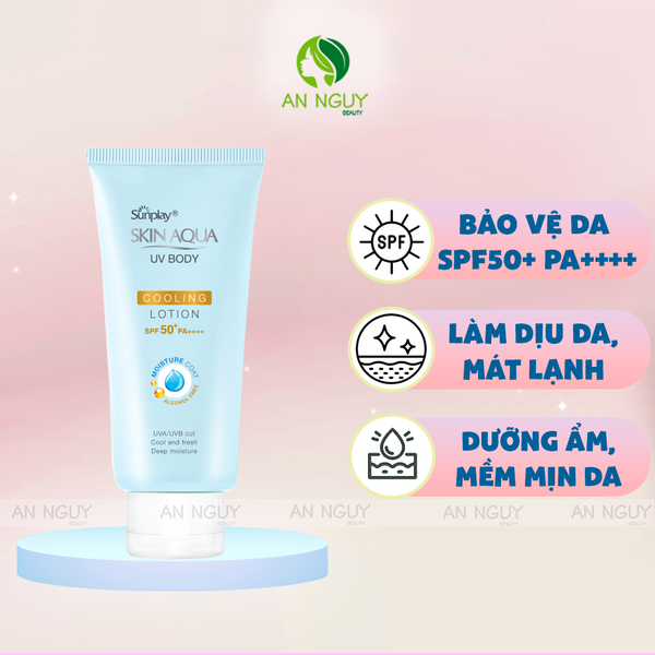 Dưỡng Thể Chống Nắng Sunplay Skin Aqua UV Body Cooling Lotion SPF50+ PA++++ Mát Lạnh 150g