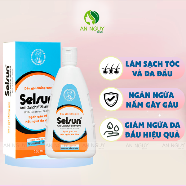 Dầu Gội Selsun Anti-Dandruff Shampoo Chống Gàu Ngứa, Nấm Da Đầu