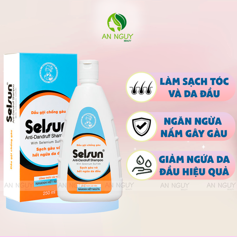 Dầu Gội Selsun Anti-Dandruff Shampoo Chống Gàu Ngứa, Nấm Da Đầu