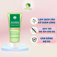 Gel Rửa Mặt Acnes Gentle Wash PHA 1% pH Banlancing Ngăn Ngừa Mụn 100g