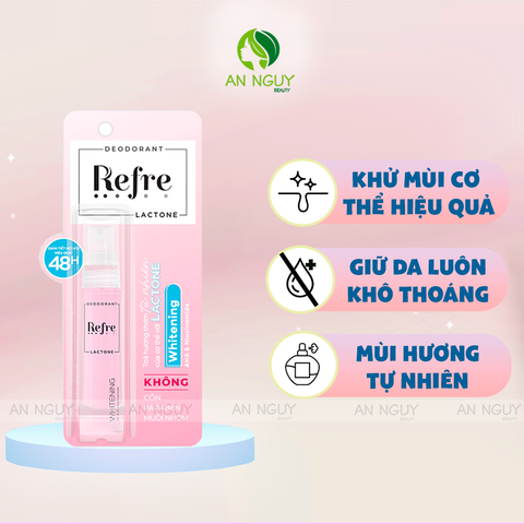 Xịt Khử Mùi Refre Lactone Deodorant Hương Thơm Tự Nhiên 30ml