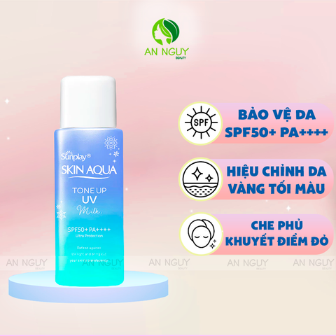 Sữa Chống Nắng Sunplay Skin Aqua Tone Up UV Milk SPF50+ PA++++ Dưỡng Trắng, Nâng Tone Da 50gr