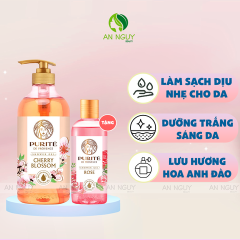 [Mua 1 Tặng 1] Sữa Tắm Purité De Prôvence Shower Gel 850ml + Tặng 1 Sữa Tắm 250ml