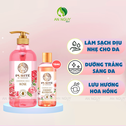 [Mua 1 Tặng 1] Sữa Tắm Purité De Prôvence Shower Gel 850ml + Tặng 1 Sữa Tắm 250ml