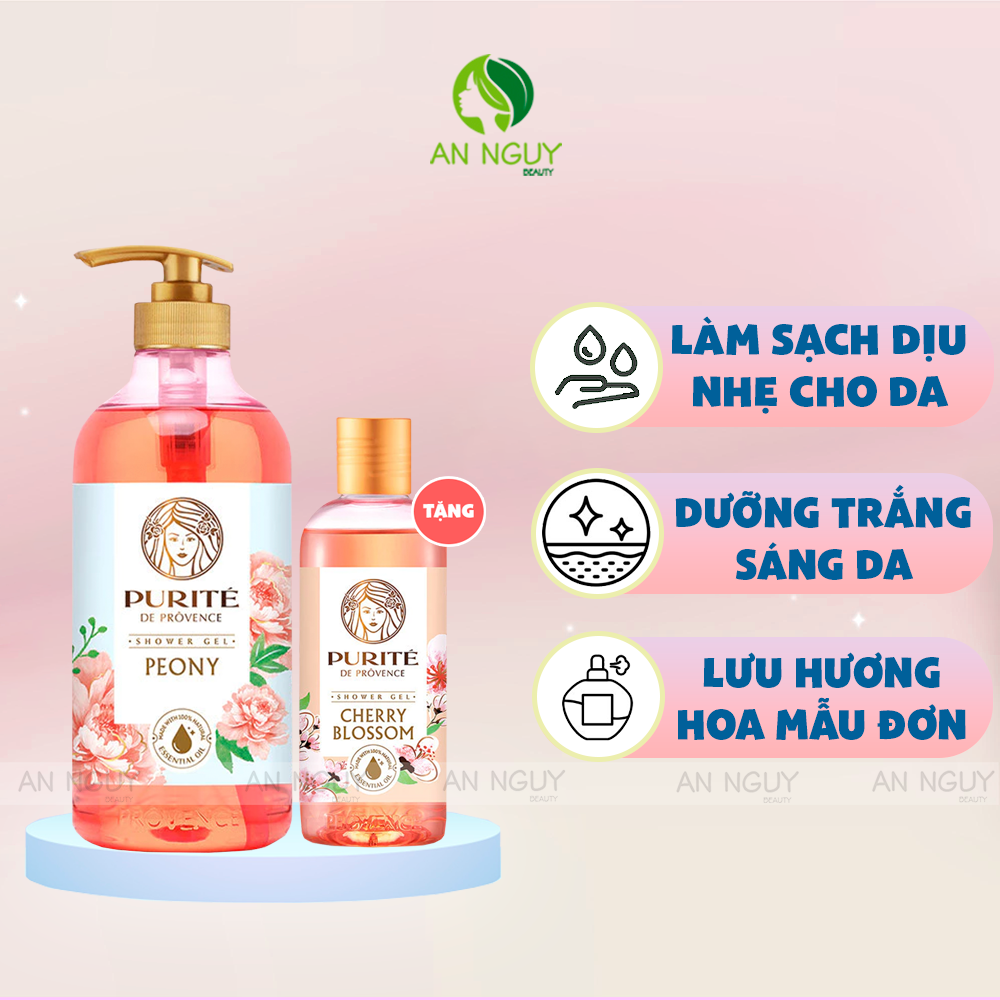 [Mua 1 Tặng 1] Sữa Tắm Purité De Prôvence Shower Gel 850ml + Tặng 1 Sữa Tắm 250ml