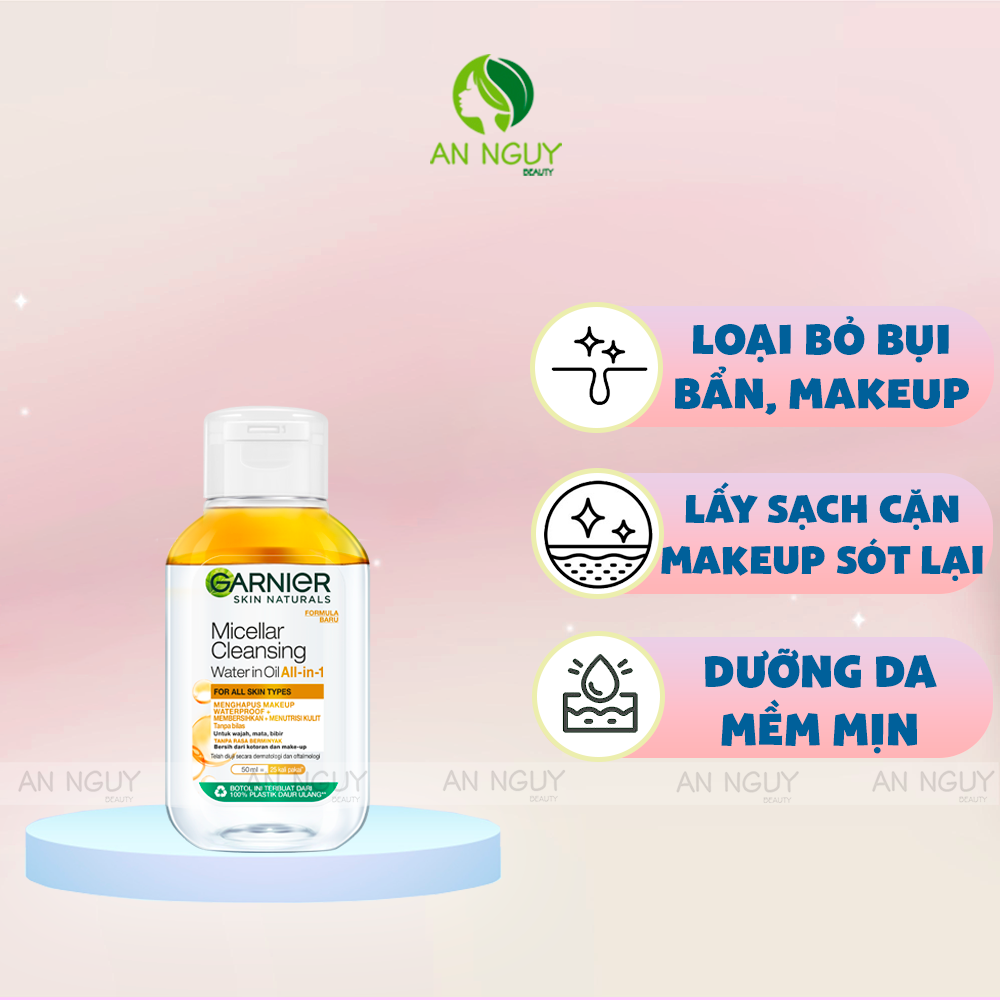 Nước Tẩy Trang Garnier Micellar Oil-Infused Cleansing Water Dành Cho Da Khô, Nhạy Cảm