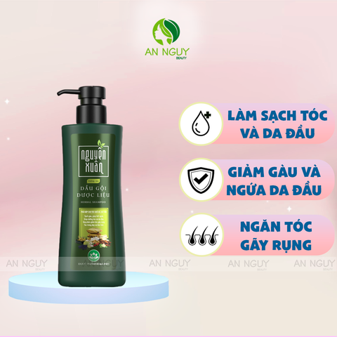 Dầu Gội Dược Liệu Nguyên Xuân Herbal Shampoo Sạch Gàu, Giảm Gãy Rụng