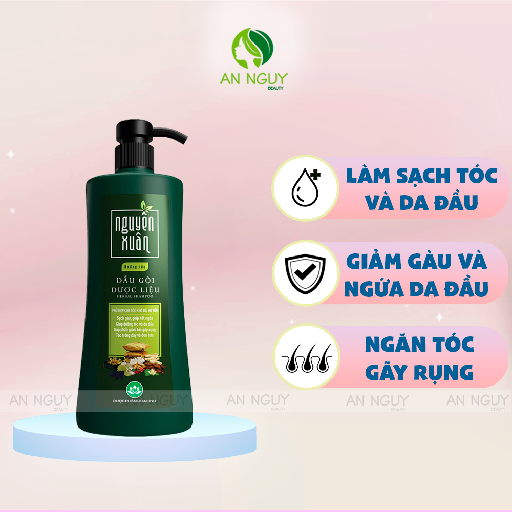 Dầu Gội Dược Liệu Nguyên Xuân Herbal Shampoo Sạch Gàu, Giảm Gãy Rụng