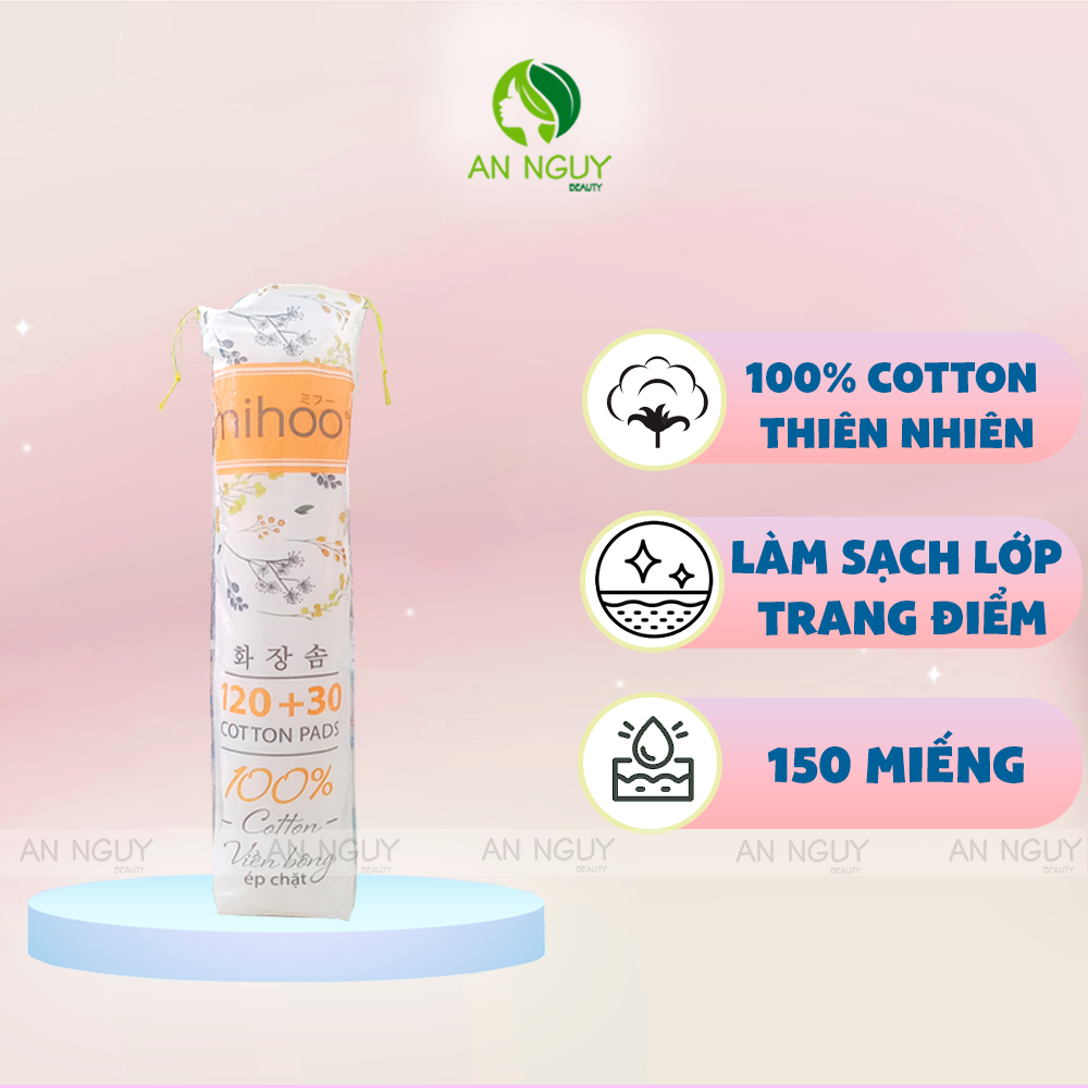 Bông Tẩy Trang Mihoo 100% Cotton Mềm Mịn