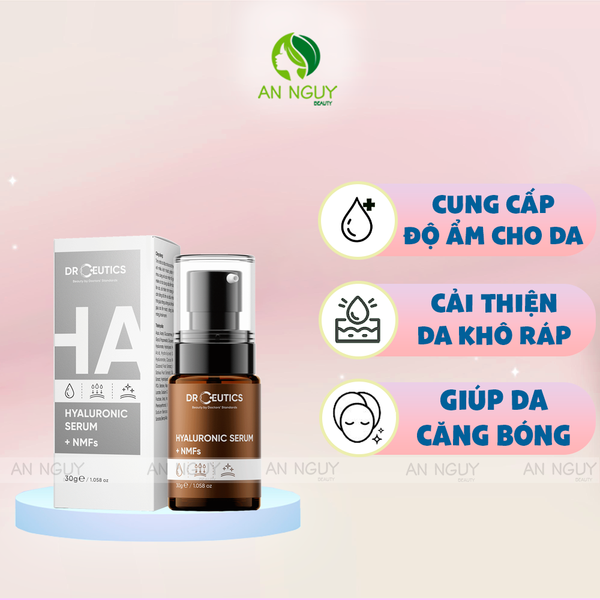 Tinh Chất DrCeutics HA Hyaluronic Serum + NMFs Cấp Ẩm, Căng Bóng Da 30g