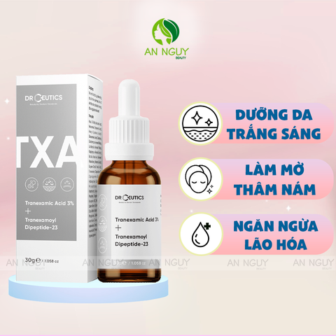 Tinh Chất DrCeutics Tranexamic Acid 3% + Tranexamoyl Dipeptide-23 Làm Sáng Da, Mờ Thâm Nám 30g