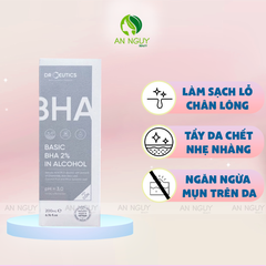 Nước Cân Bằng DrCeutics Basic BHA 2% In Alcohol Làm Sạch Da, Tẩy Tế Bào Chết