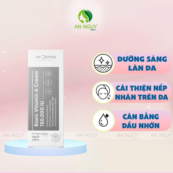 Kem Dưỡng DrCeutics Basic Vitamin A Cream 150.000 IU Làm Sáng, Trẻ Hóa Da