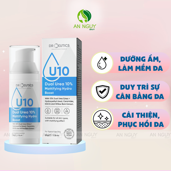 Gel Dưỡng DrCeutics Dual Urea 10% Mattifying Hydro Boost Cấp Ẩm Cho Da