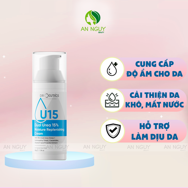 Kem Dưỡng DrCeutics U15 Dual Urea 15% Moisture Replenishing Cream Cấp Ẩm Cho Da 50g