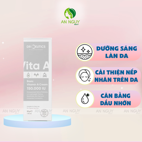 Kem Dưỡng DrCeutics Basic Vitamin A Cream 150.000 IU Làm Sáng, Trẻ Hóa Da