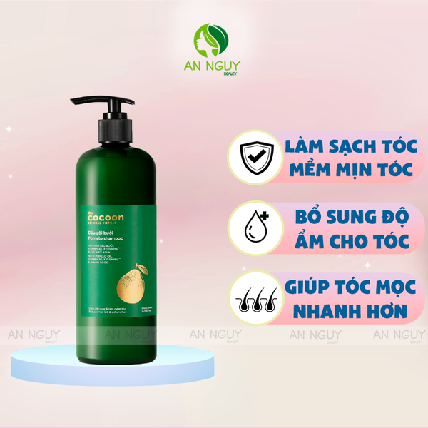 Dầu Gội Bưởi Cocoon Pomelo Shampoo Giúp Giảm Gãy Rụng & Kích Thích Mọc Tóc