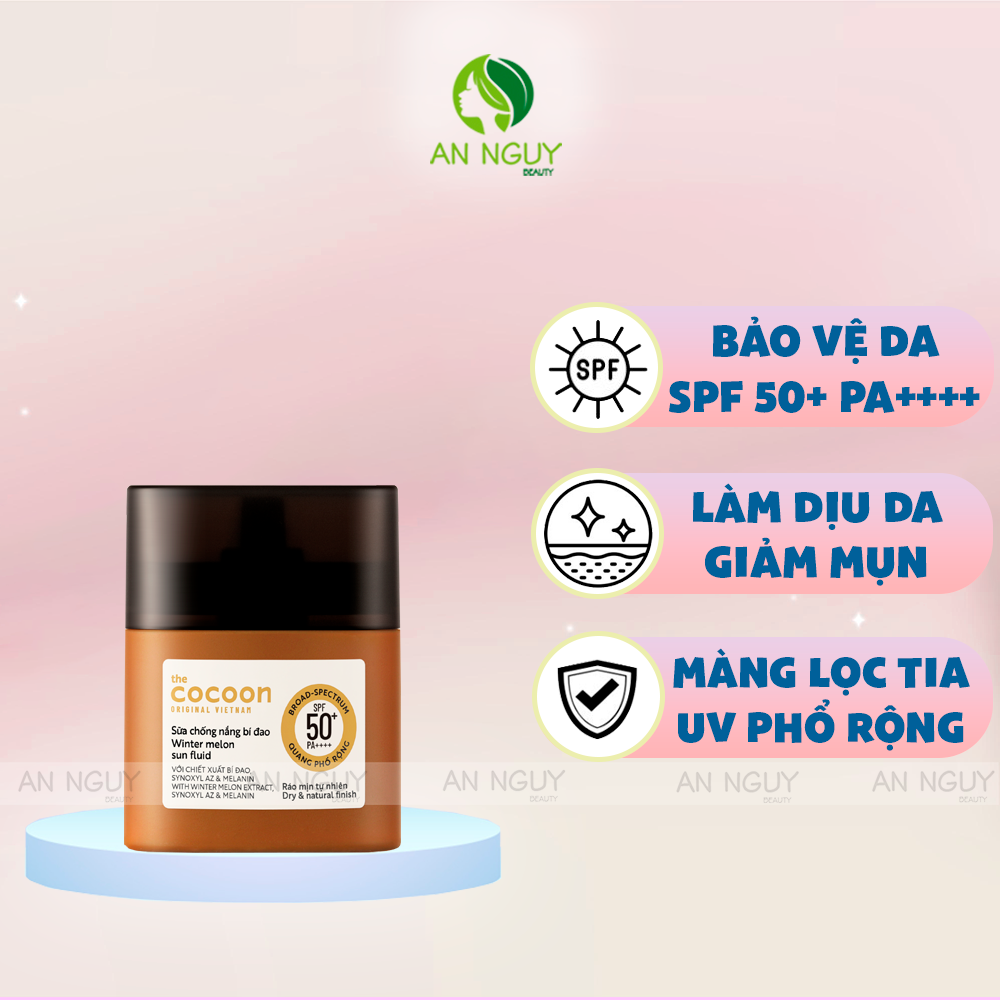 Sữa Chống Nắng Bí Đao Cocoon Winter Melon Sun Fluid Bảo Vệ Da Toàn Diện