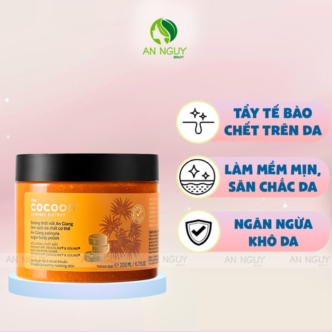 Tẩy Tế Bào Chết Cơ Thể Cocoon Palmyra Palm Sugar Body Polish Đường Thốt Nốt An Giang 200ml