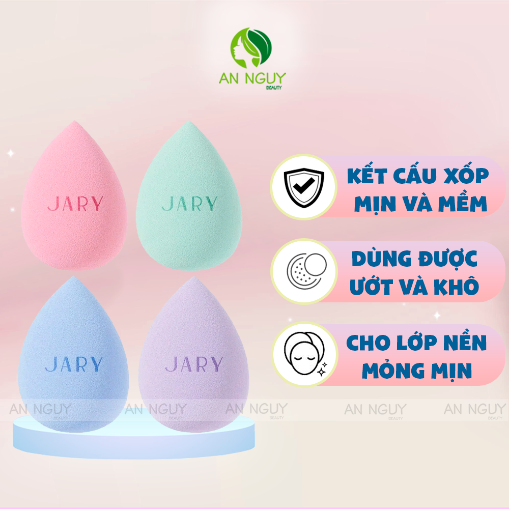 Bông Mút Trang Điểm Jary Nhiều Màu