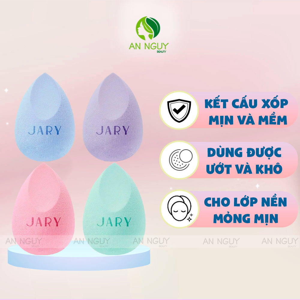 Bông Mút Trang Điểm Jary Nhiều Màu