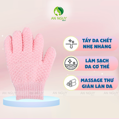 Găng Tay Tẩy Tế Bào Chết Jary Body Exfoliating Massage Gloves Màu Hồng
