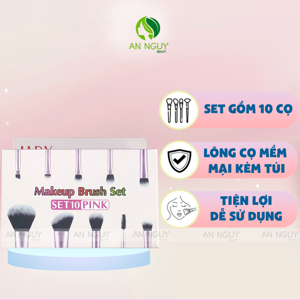 Set 10 Cọ Trang Điểm Jary Makeup Brush Set Nhiều Mẫu