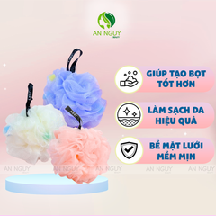 Bông Tắm Xơ Mướp Có Mút Jary Loofah Bath Sponge Nhiều Màu