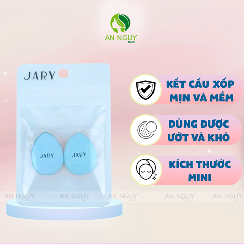 Set 2 Mút Mini Jary Finger Makeup Puff Tán Kem Nền/ Kem Che Khuyết Điểm