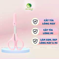 Kéo Tỉa Mày, Cắt Lông Mi Jary Eyebrow Scissors Màu Hồng