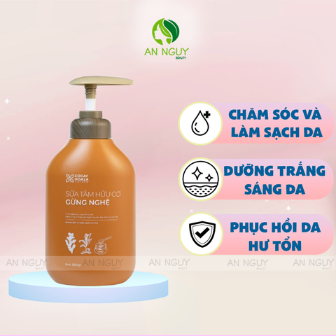 Sữa Tắm Hữu Cơ Gừng Nghệ Cocayhoala 500gr