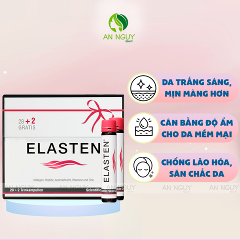 Nước Uống Đẹp Da Collagen Elasten Hộp 28 Ống