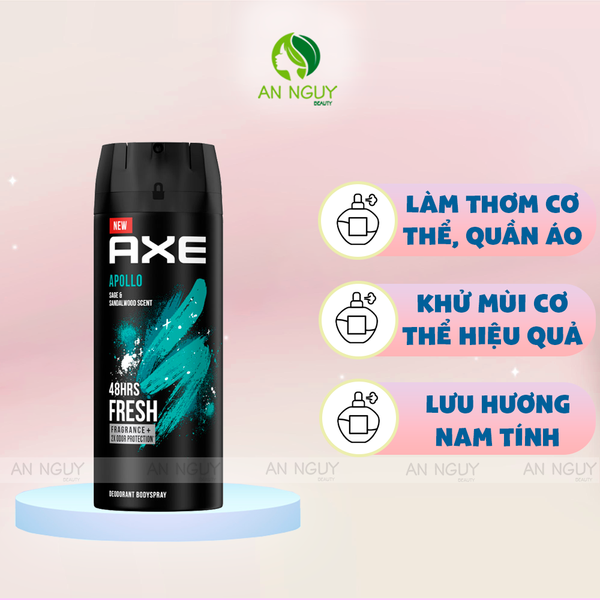 Xịt Khử Mùi Axe Lưu Hương Nước Hoa Dành Cho Nam 135ml