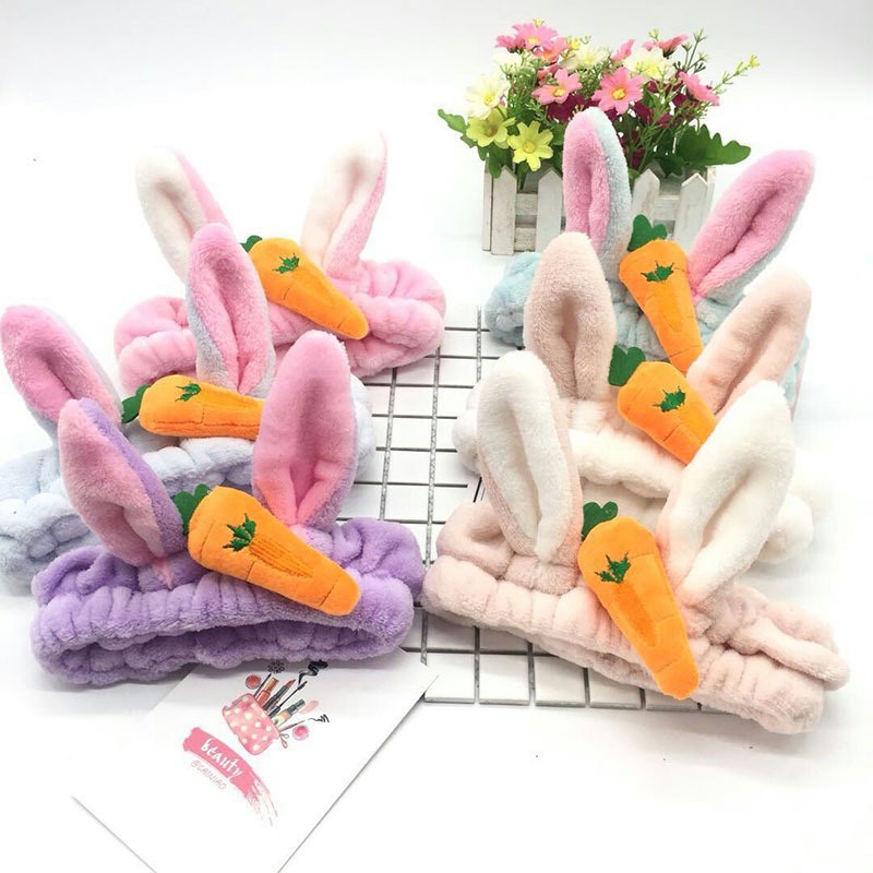 Băng Đô Cài Tóc Trang Điểm Tai Thỏ Kute Cao Cấp Màu Ngẫu Nhiên KIREICOS #34 Băng Đô Cài Tóc Trang Điểm Tai Thỏ Kute Cao Cấp Màu Ngẫu Nhiên KIREICOS