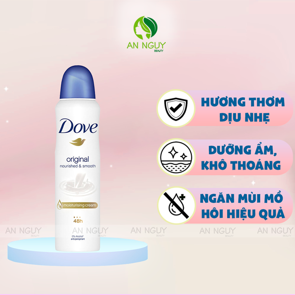 Xịt Khử Mùi Dove Moisturising Cream 48H 135ml
