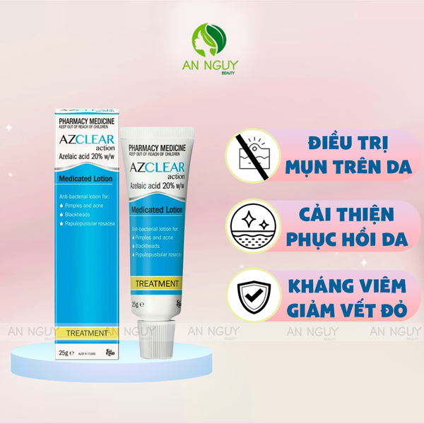 Kem Trị Mụn Azclear Action Medicated Treatment Lotion Azelaic Acid 20% 25g