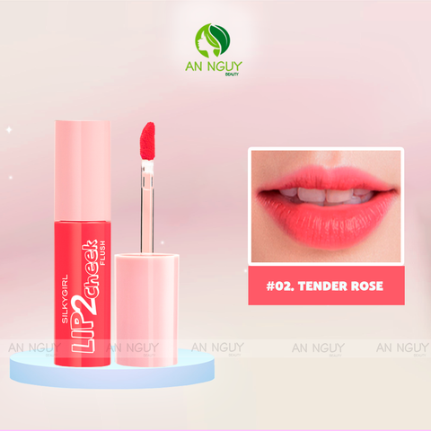 Son Kem Lì 2in1 Silkygirl Lip 2 Cheek Flush 3.8ml