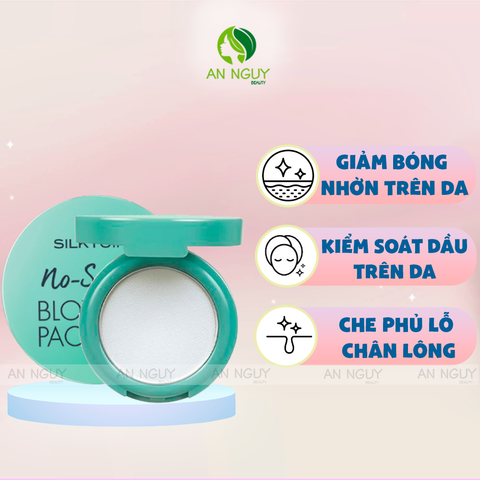 Phấn Phủ Dạng Nén SilkyGirl No-Sebum Blotting Pact Natural Khoáng Kiềm Dầu Không Màu 7g