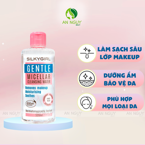 Nước Tẩy Trang Silkygirl Gentle Micellar Cleansing Water Làm Sạch Da Dịu Nhẹ