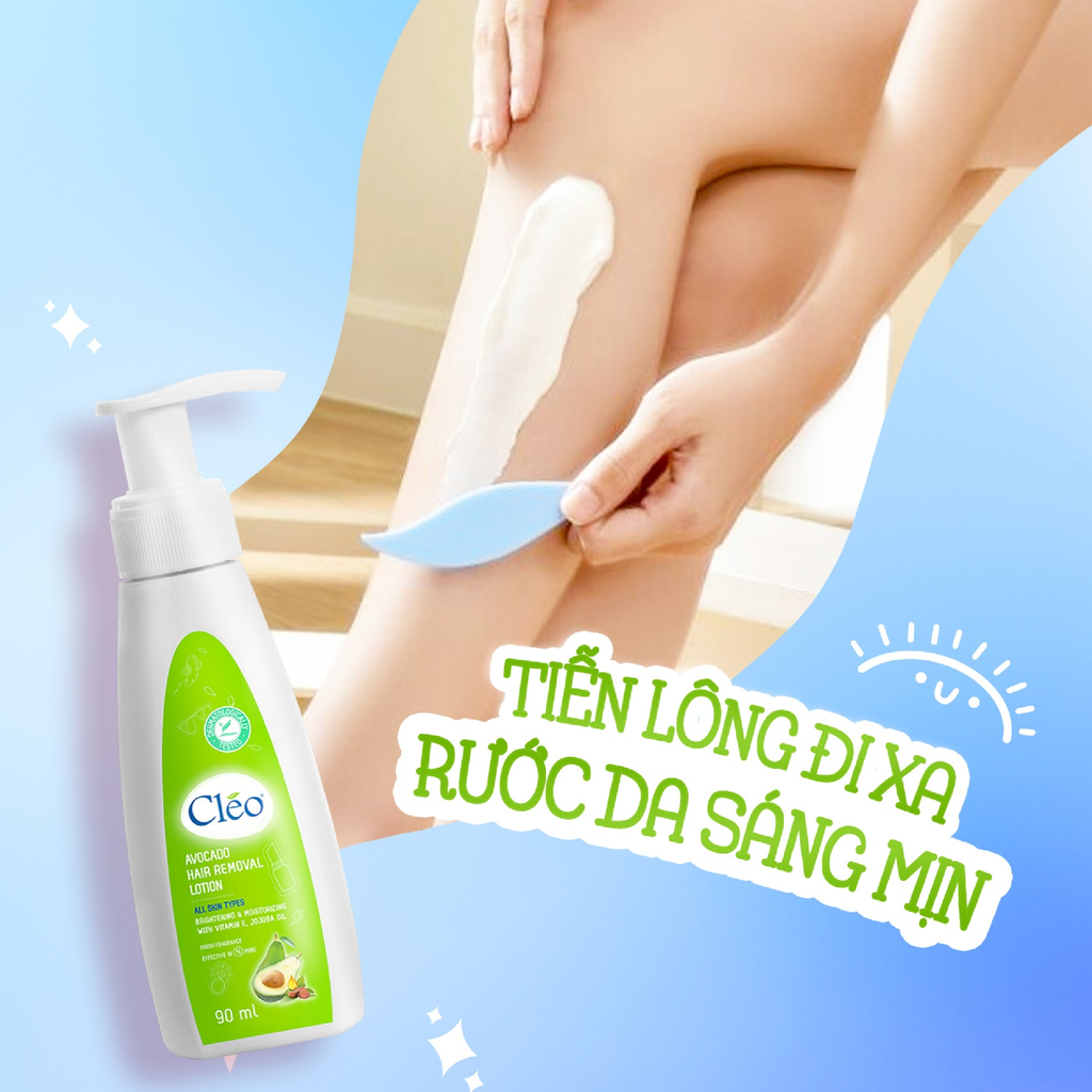 Lotion Tẩy Lông Cléo Avocado Hair Removal Lotion 90ml